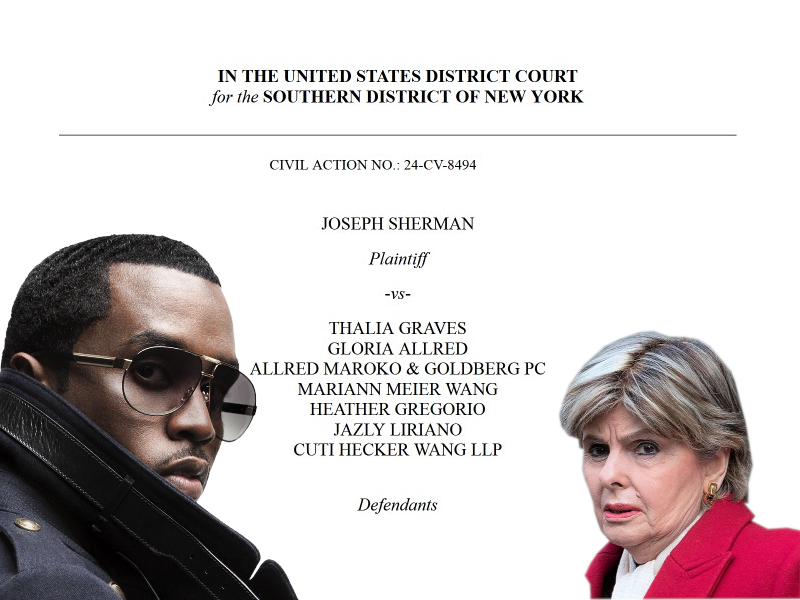 Joseph Sherman vs Thalia Graves, Gloria Allred et al. 24-CV-8494. SDNY.